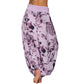 Flower Leaves Pattern Loose Harem Trousers Women's Yoga Pants