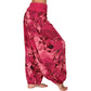 Flower Leaves Pattern Loose Harem Trousers Women's Yoga Pants