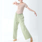 Loose Cotton Drawstring Wide Leg Pants For Yoga Dance With Pockets