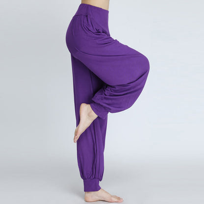 Solid Color Modal Yoga Dance Long Harem Pants