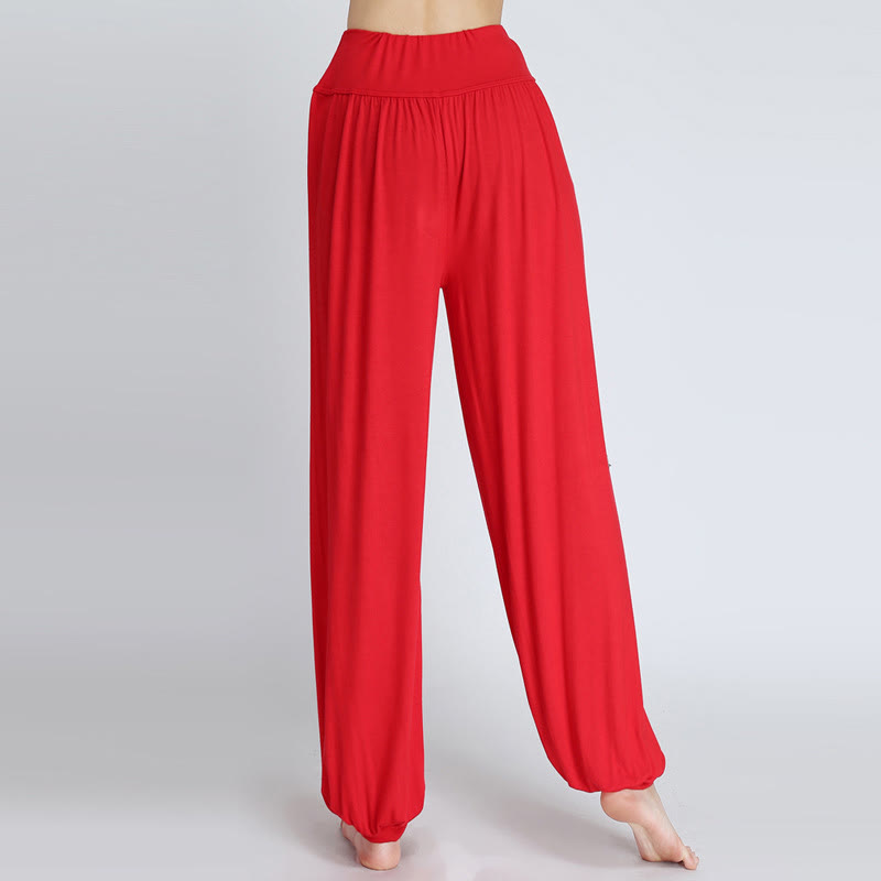 Solid Color Modal Yoga Dance Long Harem Pants