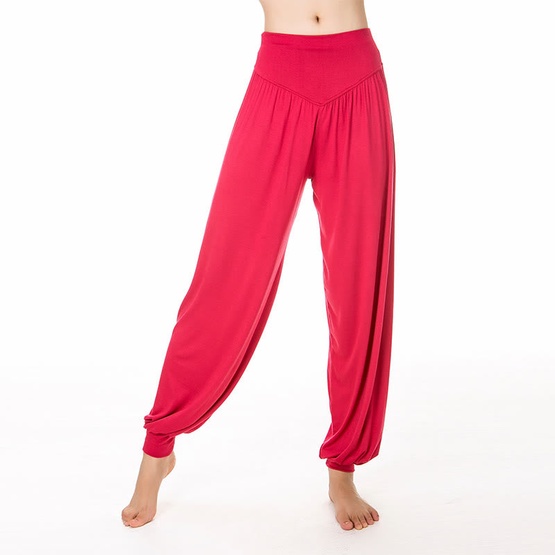 Solid Color Modal Yoga Dance Long Harem Pants