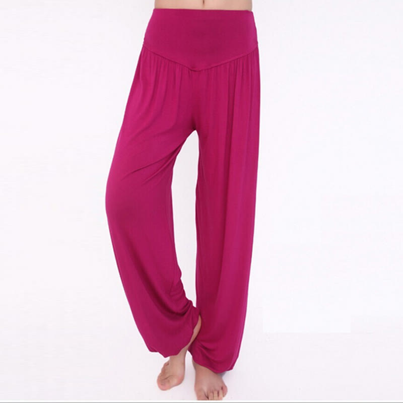 Solid Color Modal Yoga Dance Long Harem Pants
