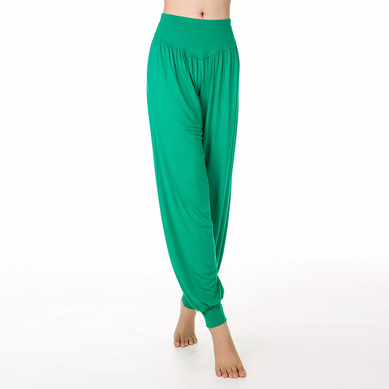 Solid Color Modal Yoga Dance Long Harem Pants