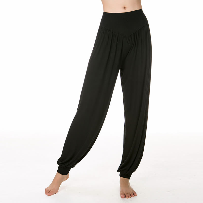 Solid Color Modal Yoga Dance Long Harem Pants