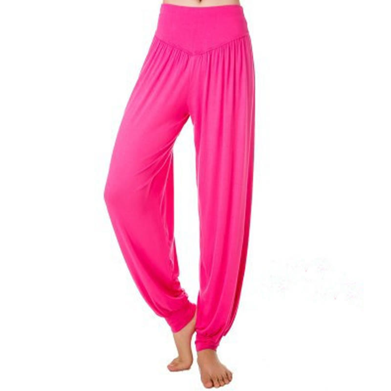 Solid Color Modal Yoga Dance Long Harem Pants