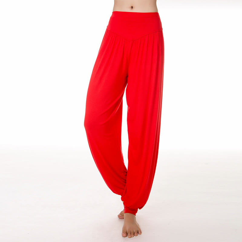 Solid Color Modal Yoga Dance Long Harem Pants
