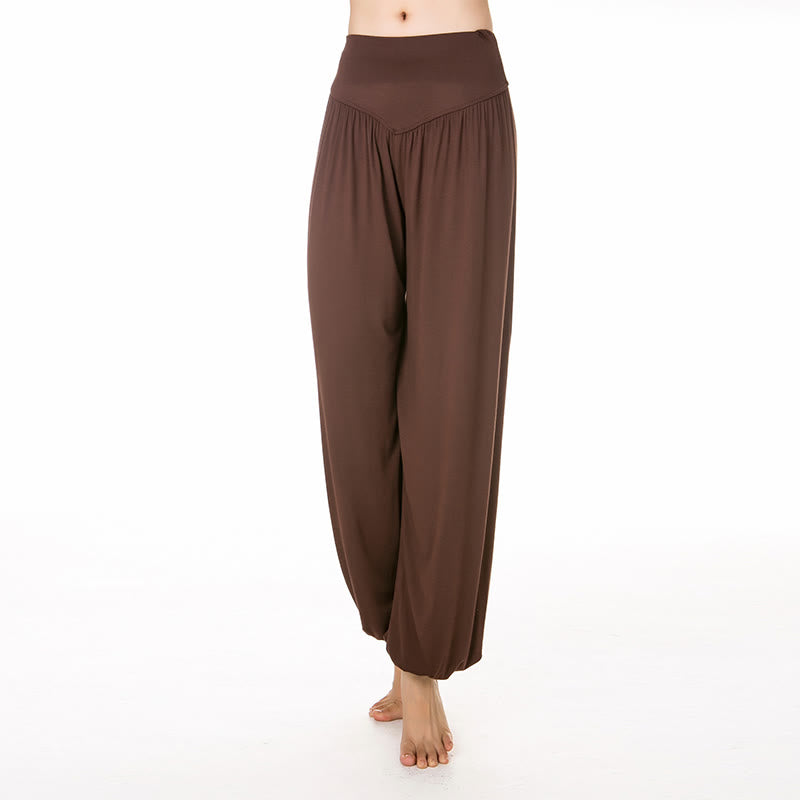 Solid Color Modal Yoga Dance Long Harem Pants