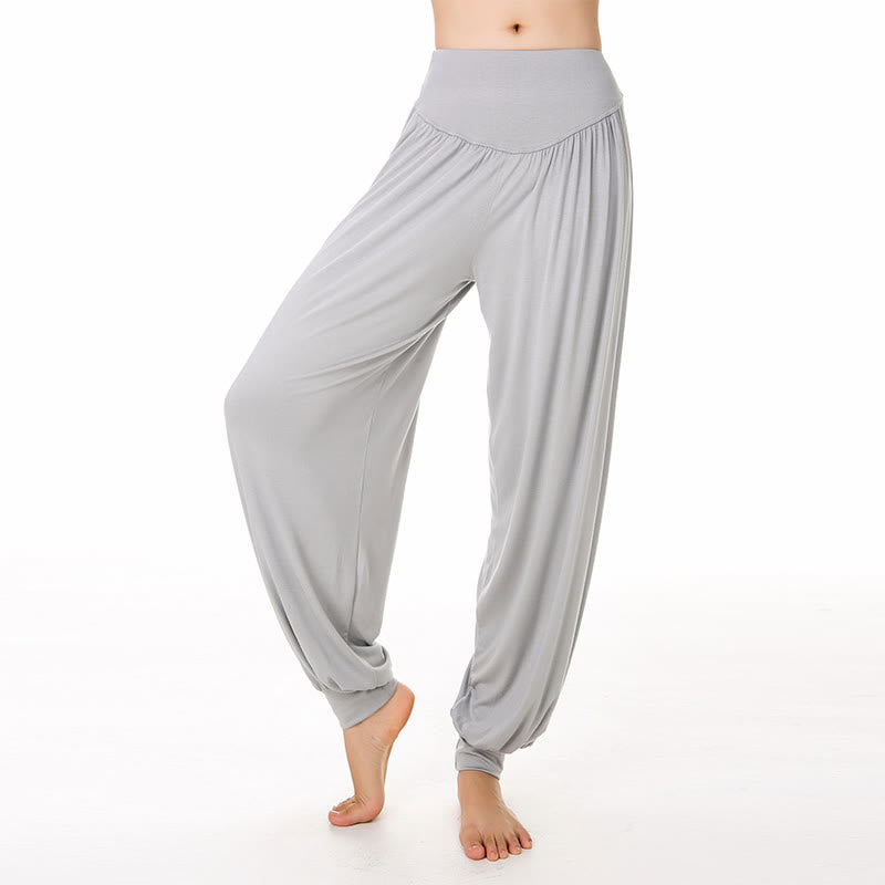 Solid Color Modal Yoga Dance Long Harem Pants