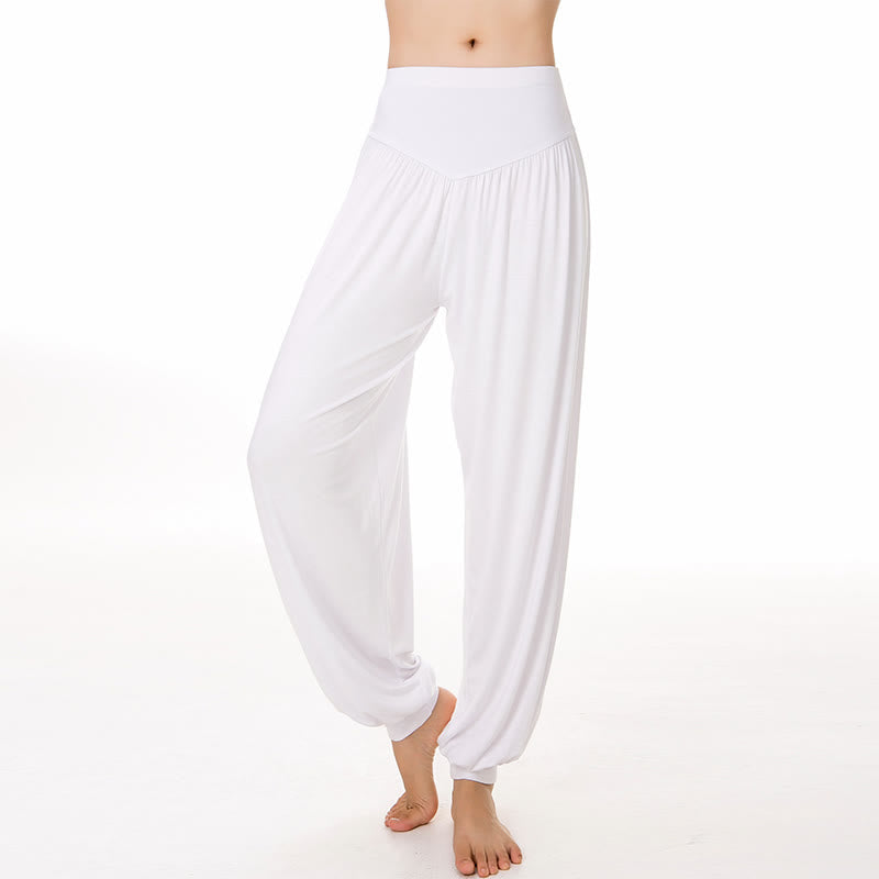 Solid Color Modal Yoga Dance Long Harem Pants