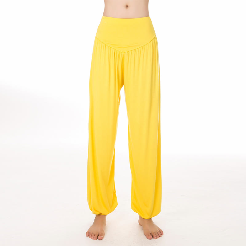Solid Color Modal Yoga Dance Long Harem Pants