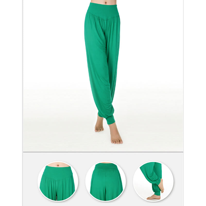Solid Color Modal Yoga Dance Long Harem Pants