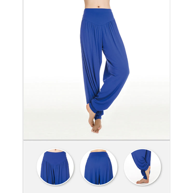 Solid Color Modal Yoga Dance Long Harem Pants