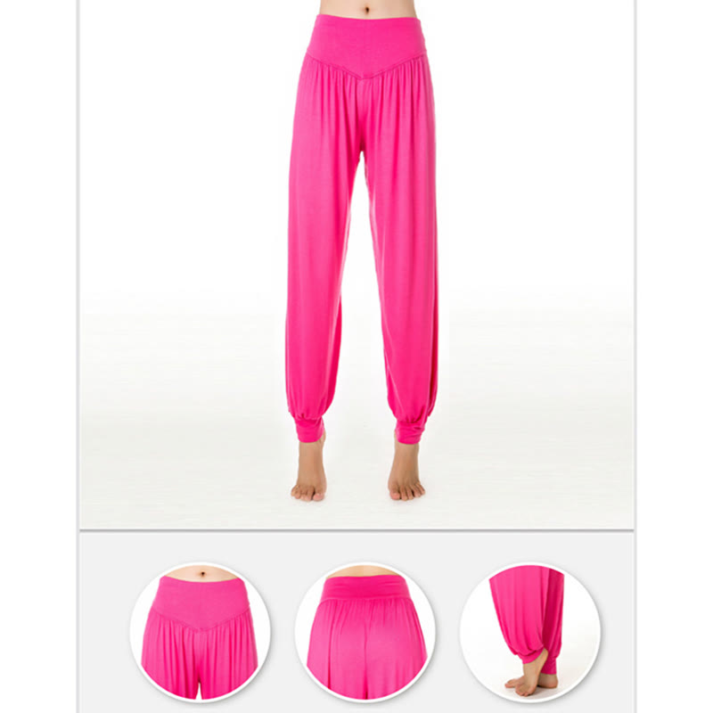 Solid Color Modal Yoga Dance Long Harem Pants