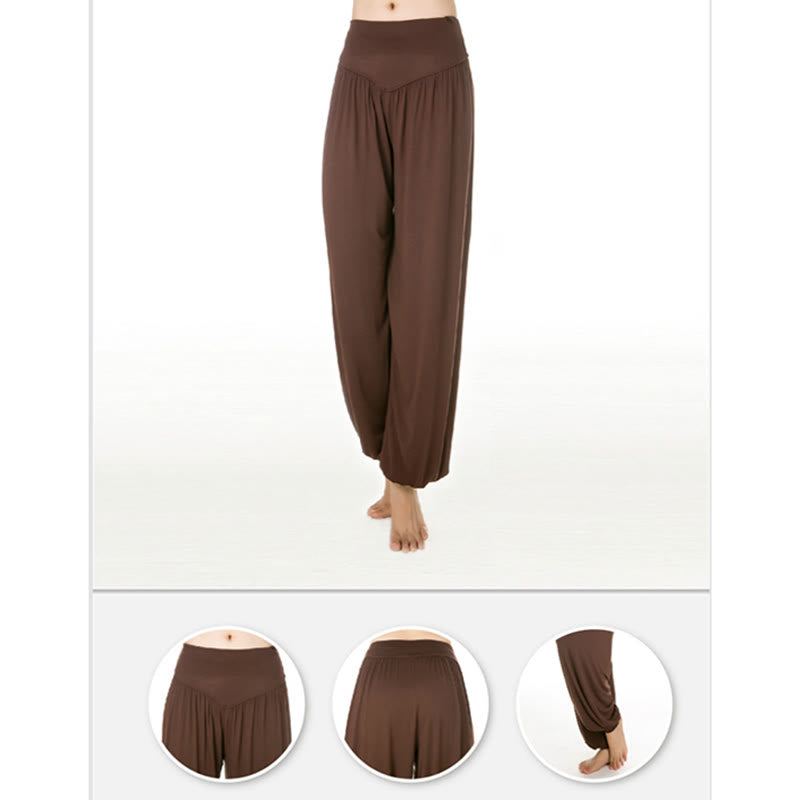 Solid Color Modal Yoga Dance Long Harem Pants