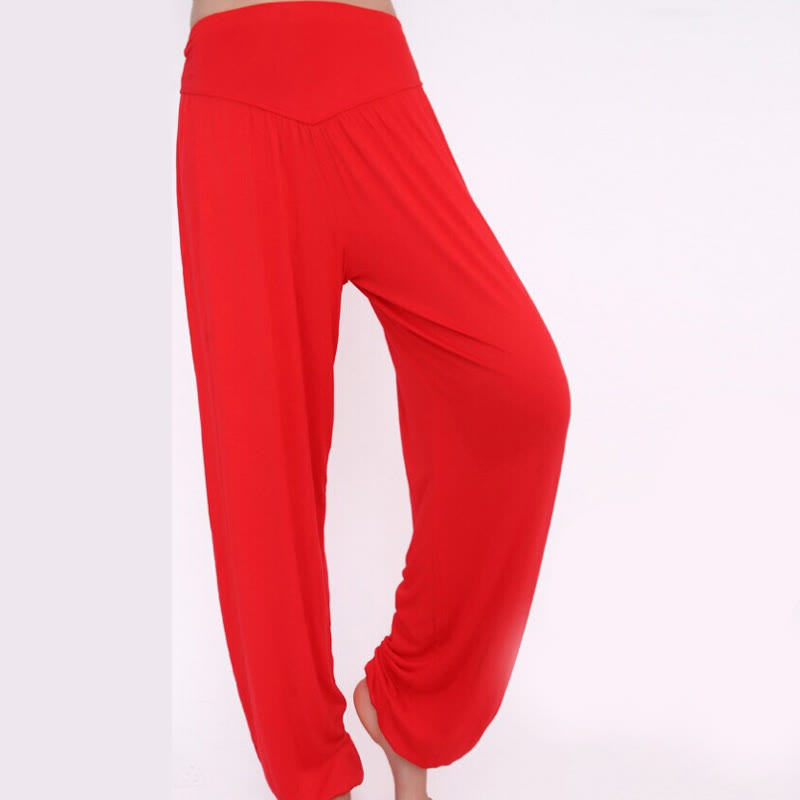 Solid Color Modal Yoga Dance Long Harem Pants