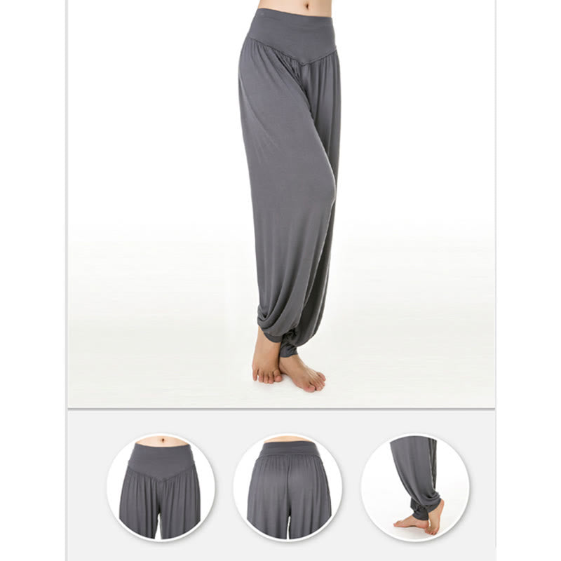 Solid Color Modal Yoga Dance Long Harem Pants