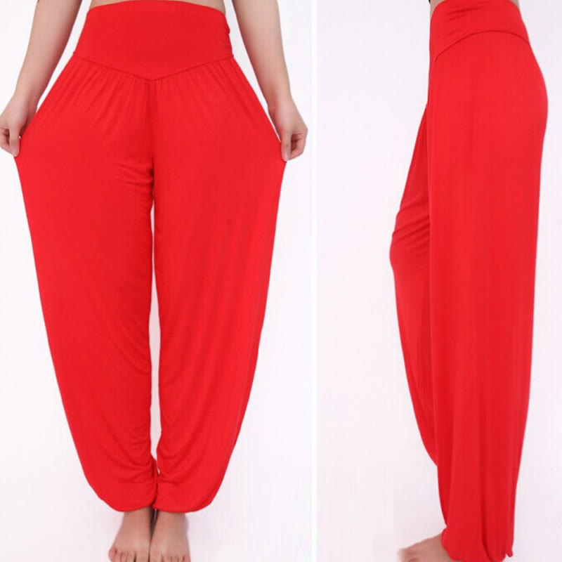 Solid Color Modal Yoga Dance Long Harem Pants