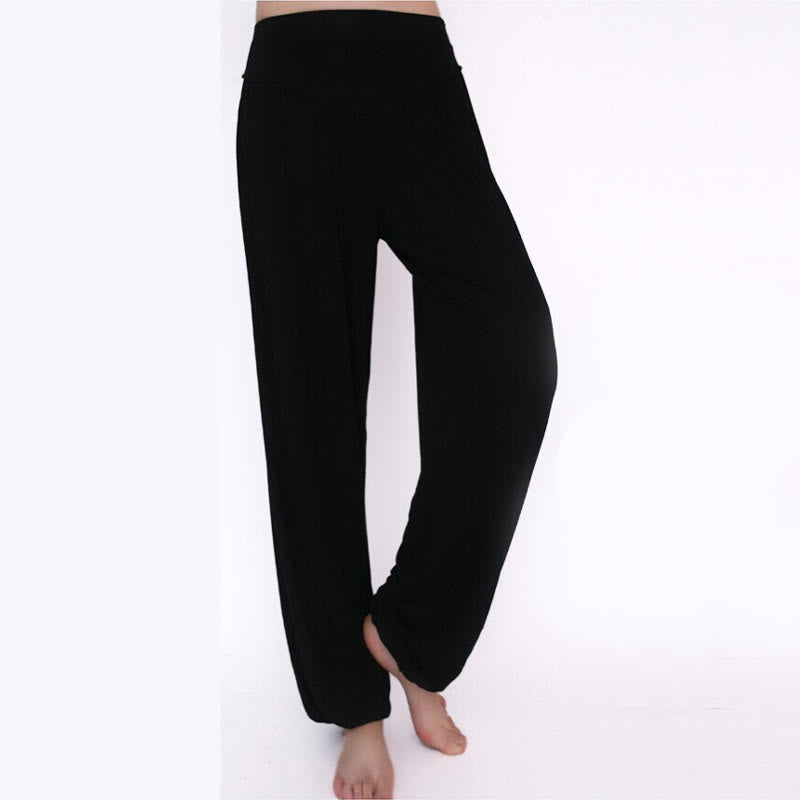 Solid Color Modal Yoga Dance Long Harem Pants
