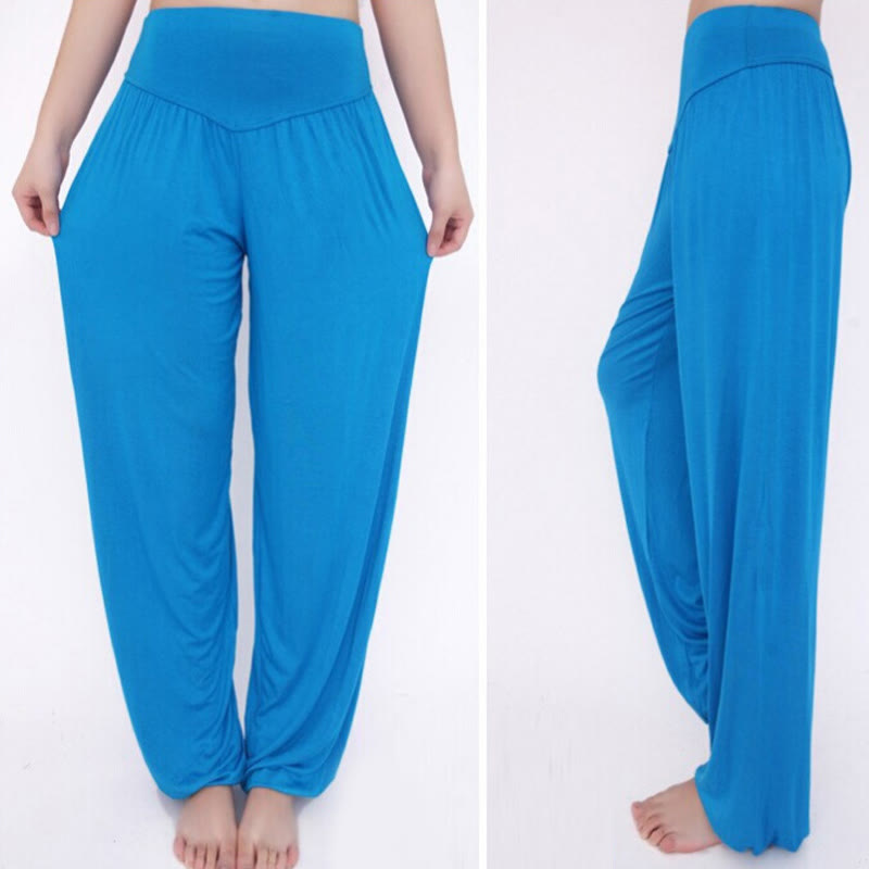 Solid Color Modal Yoga Dance Long Harem Pants