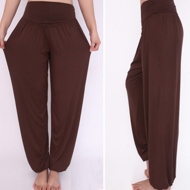 Solid Color Modal Yoga Dance Long Harem Pants