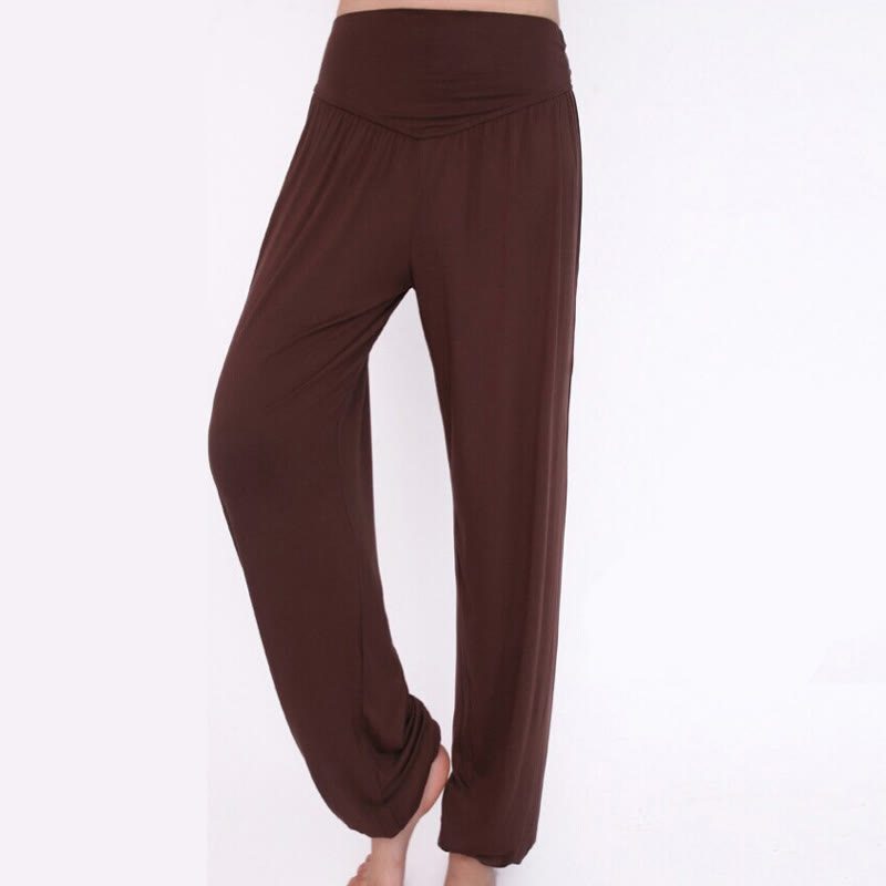Solid Color Modal Yoga Dance Long Harem Pants