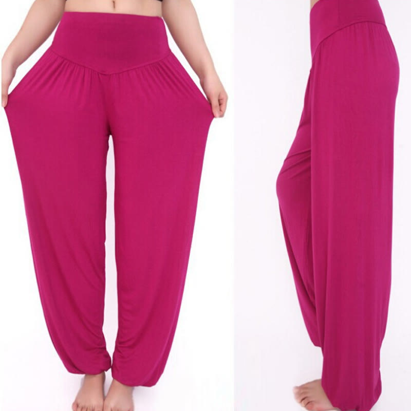 Solid Color Modal Yoga Dance Long Harem Pants