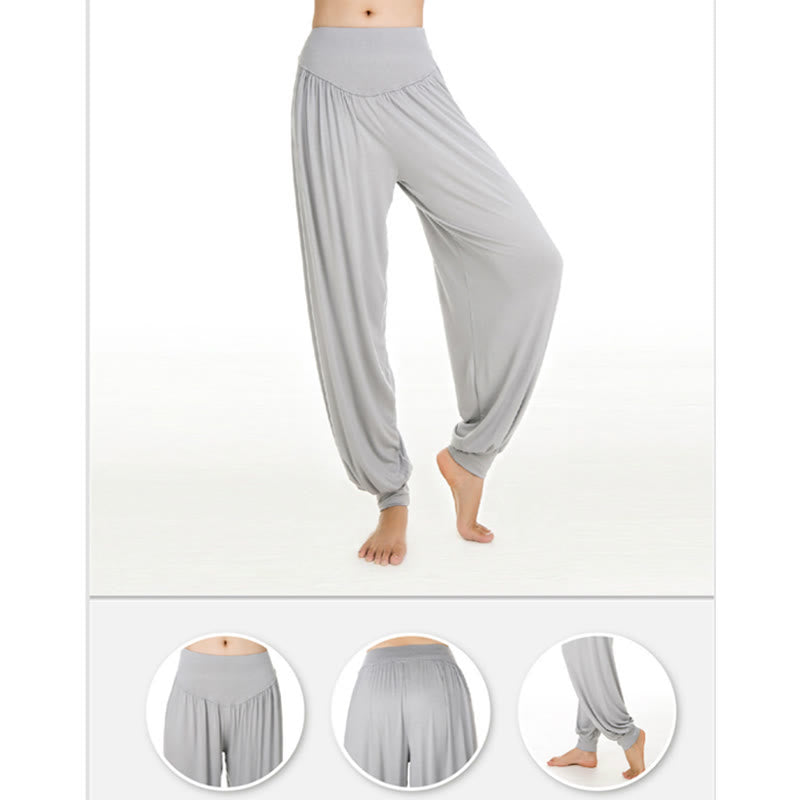 Solid Color Modal Yoga Dance Long Harem Pants