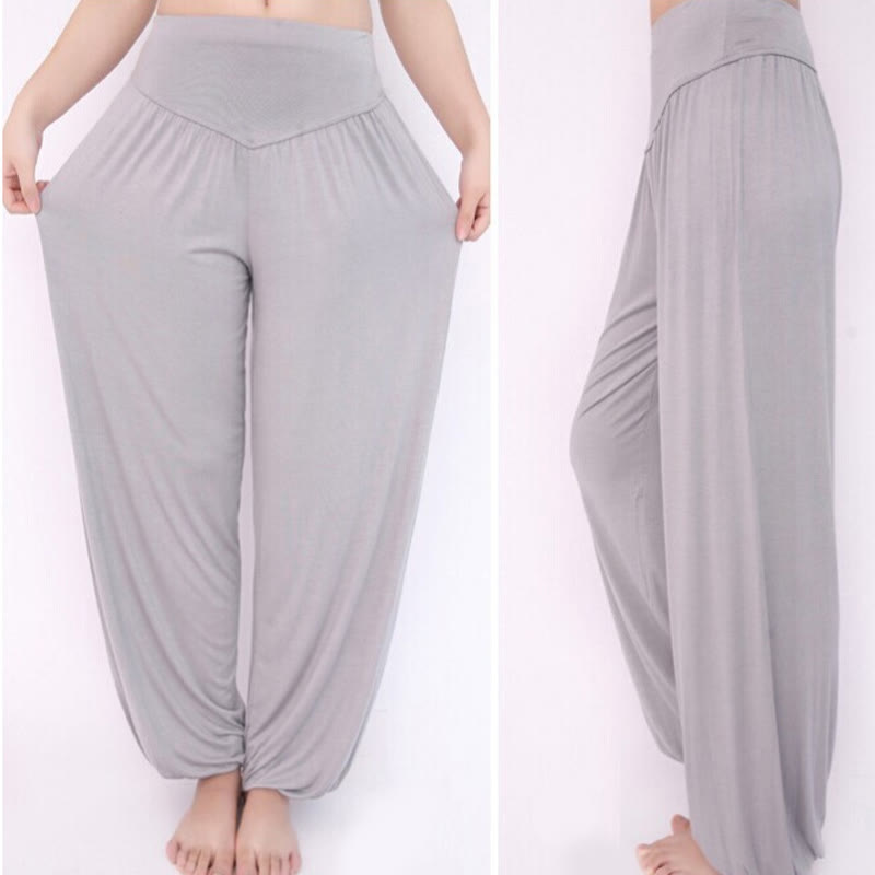 Solid Color Modal Yoga Dance Long Harem Pants