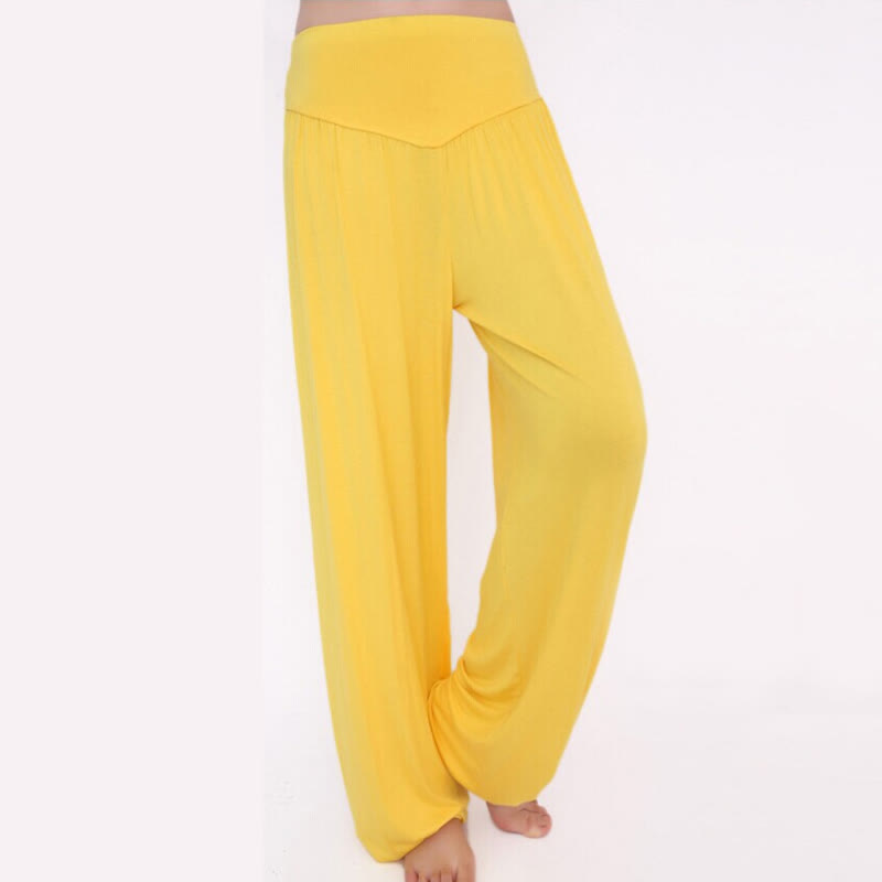 Solid Color Modal Yoga Dance Long Harem Pants