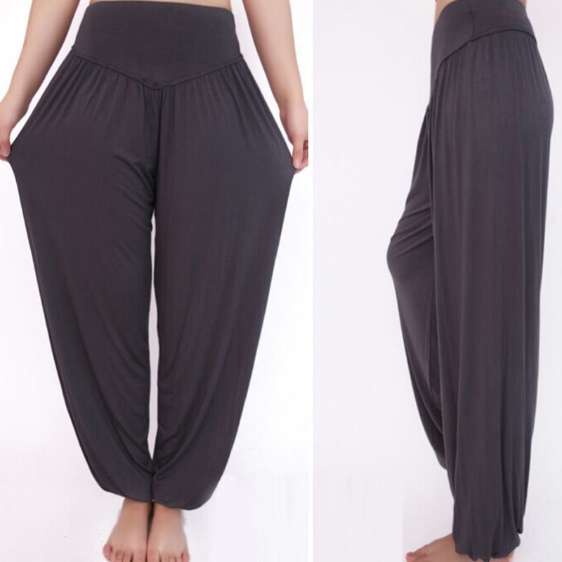 Solid Color Modal Yoga Dance Long Harem Pants