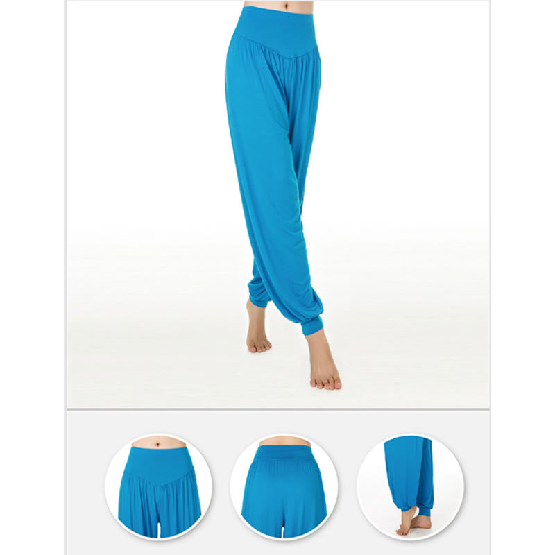 Solid Color Modal Yoga Dance Long Harem Pants