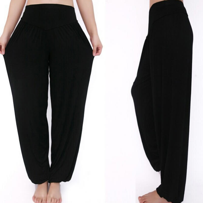 Solid Color Modal Yoga Dance Long Harem Pants