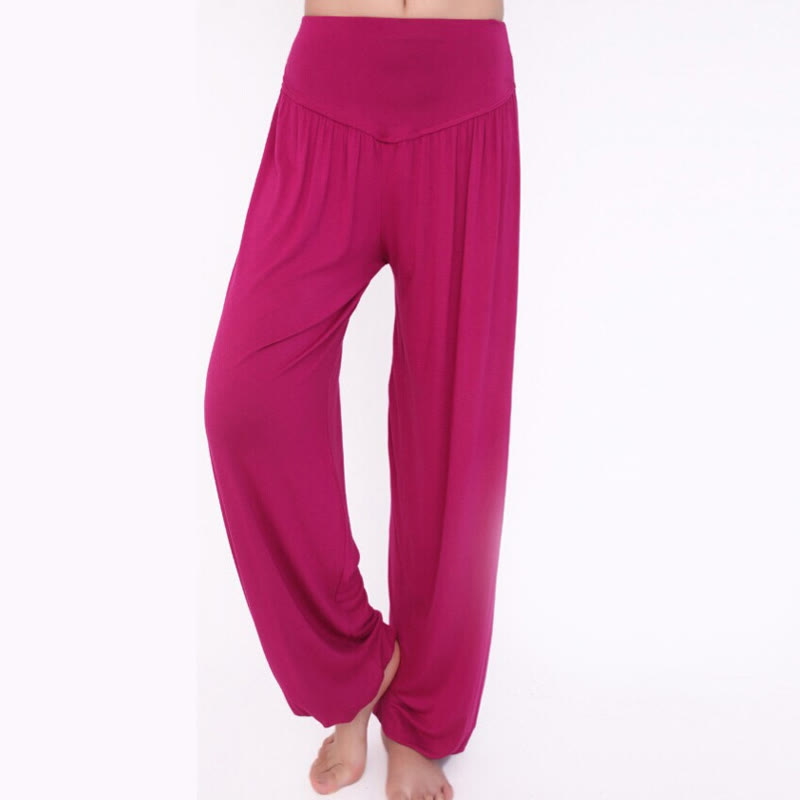 Solid Color Modal Yoga Dance Long Harem Pants