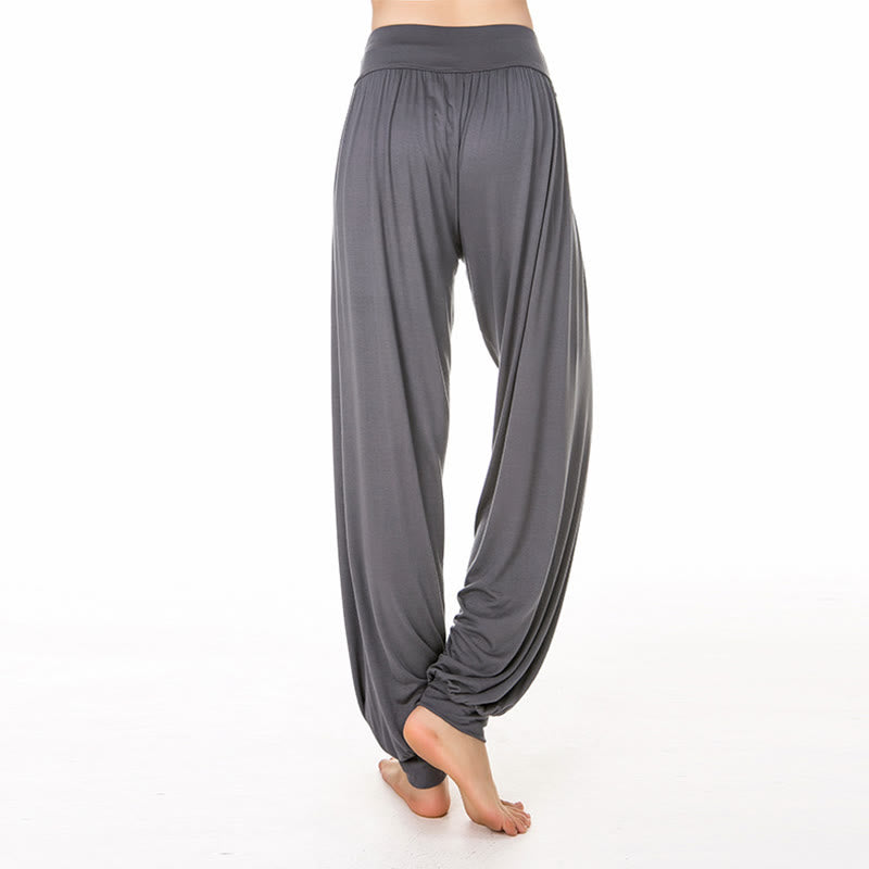 Solid Color Modal Yoga Dance Long Harem Pants