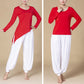 Solid Color Modal Yoga Dance High Waist Harem Pants With Pockets