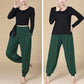 Solid Color Modal Yoga Dance High Waist Harem Pants With Pockets
