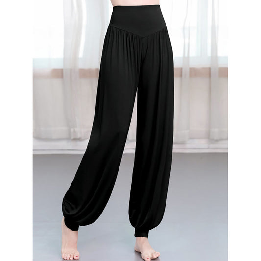 Plain Color Loose Modal Yoga Dance Harem Pants