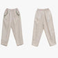 Vintage Embroidery Elastic Waist Capri Harem Pants With Pockets