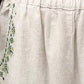 Vintage Embroidery Elastic Waist Capri Harem Pants With Pockets