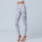 Flowers Leaves Print Sports Fitness Yoga High Waist Leggings Women's Yoga Pants