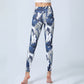 Flowers Leaves Print Sports Fitness Yoga High Waist Leggings Women's Yoga Pants