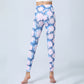 Flowers Leaves Print Sports Fitness Yoga High Waist Leggings Women's Yoga Pants