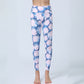 Flowers Leaves Print Sports Fitness Yoga High Waist Leggings Women's Yoga Pants