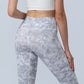 Flowers Leaves Print Sports Fitness Yoga High Waist Leggings Women's Yoga Pants