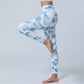 Flowers Leaves Print Sports Fitness Yoga High Waist Leggings Women's Yoga Pants