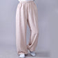Summer Elastic Waist Tai Chi Qigong Practice Cotton Linen Unisex Pants