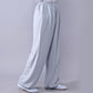 Summer Elastic Waist Tai Chi Qigong Practice Cotton Linen Unisex Pants
