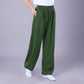 Summer Unisex Elastic Waist Tai Chi Qigong Practice Breathable Cotton Linen Pants With Pockets