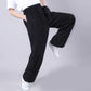 Summer Unisex Elastic Waist Tai Chi Qigong Practice Breathable Cotton Linen Pants With Pockets